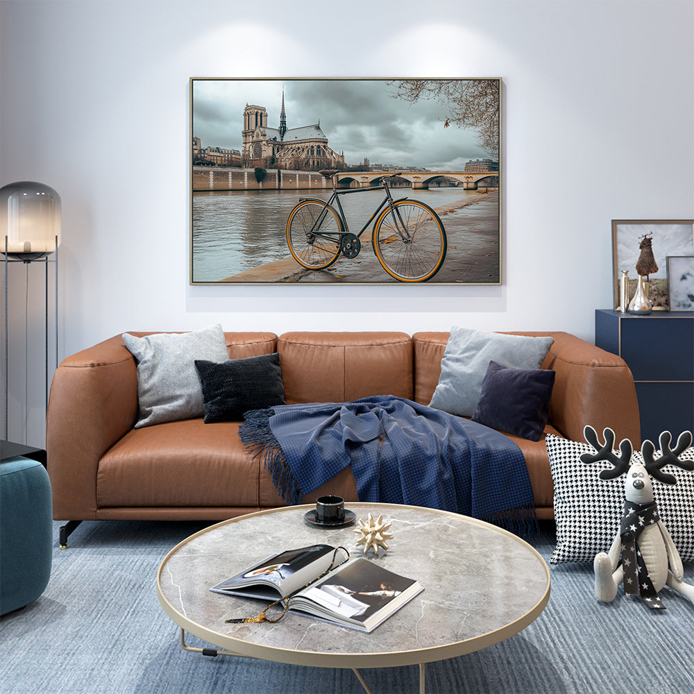 Parisian Charm Canvas Wall Art - Timeless Elegance by the Seine