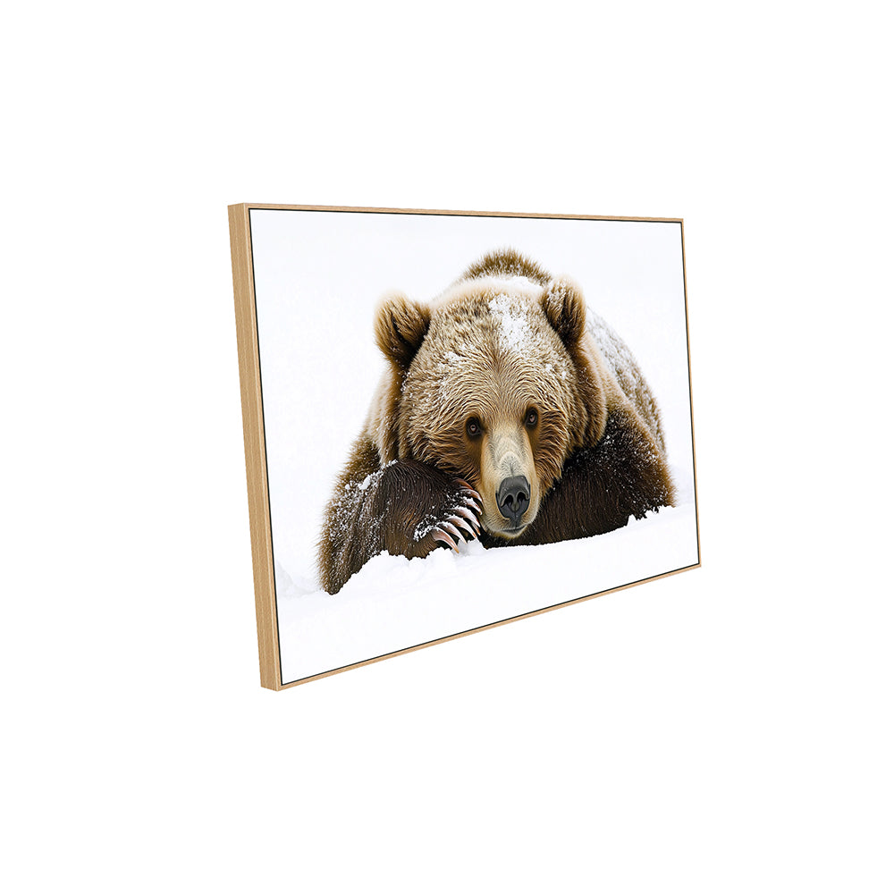Winter Bear Portrait Canvas Wall Art