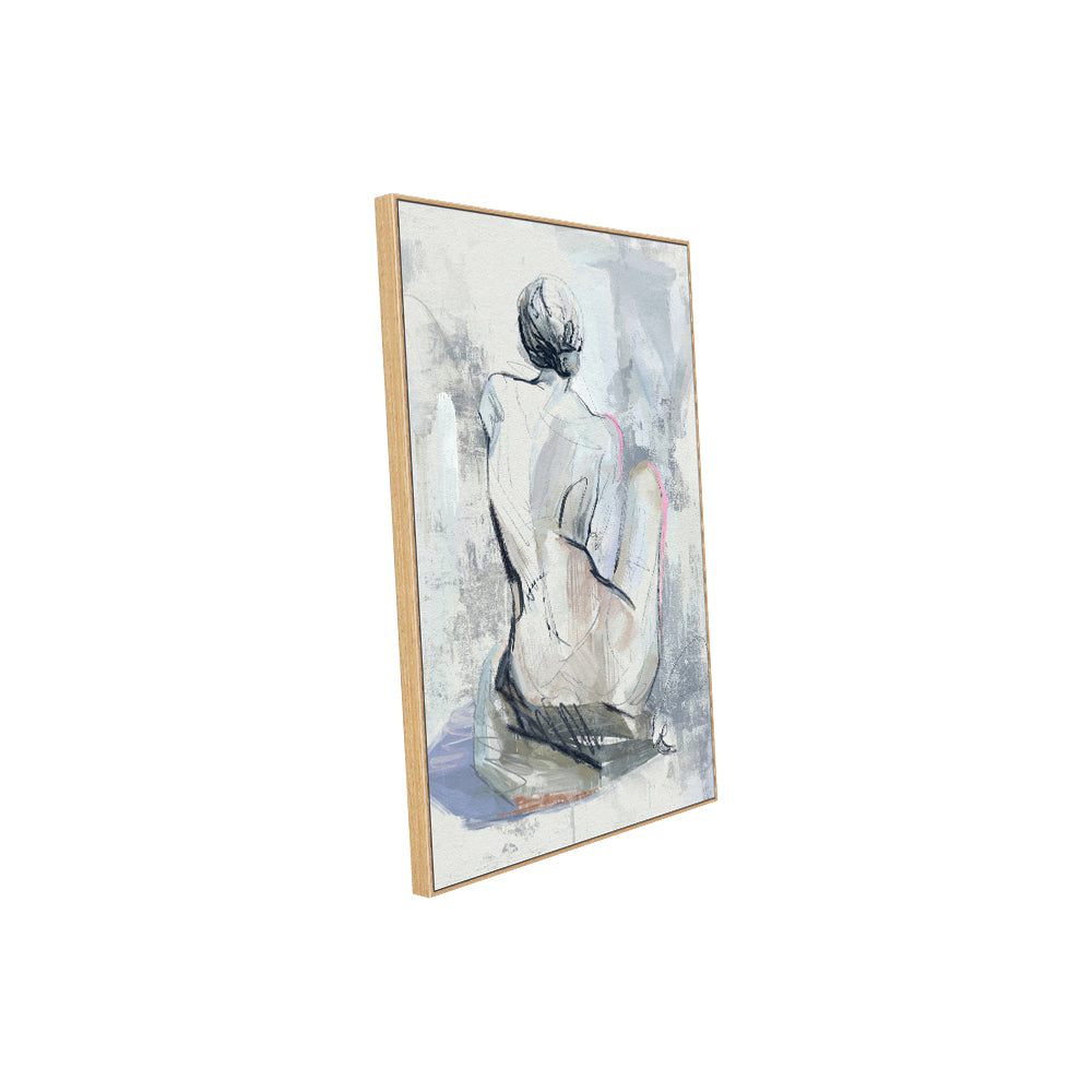 Ethereal Reflection Minimalist Figurative Canvas Wall Art