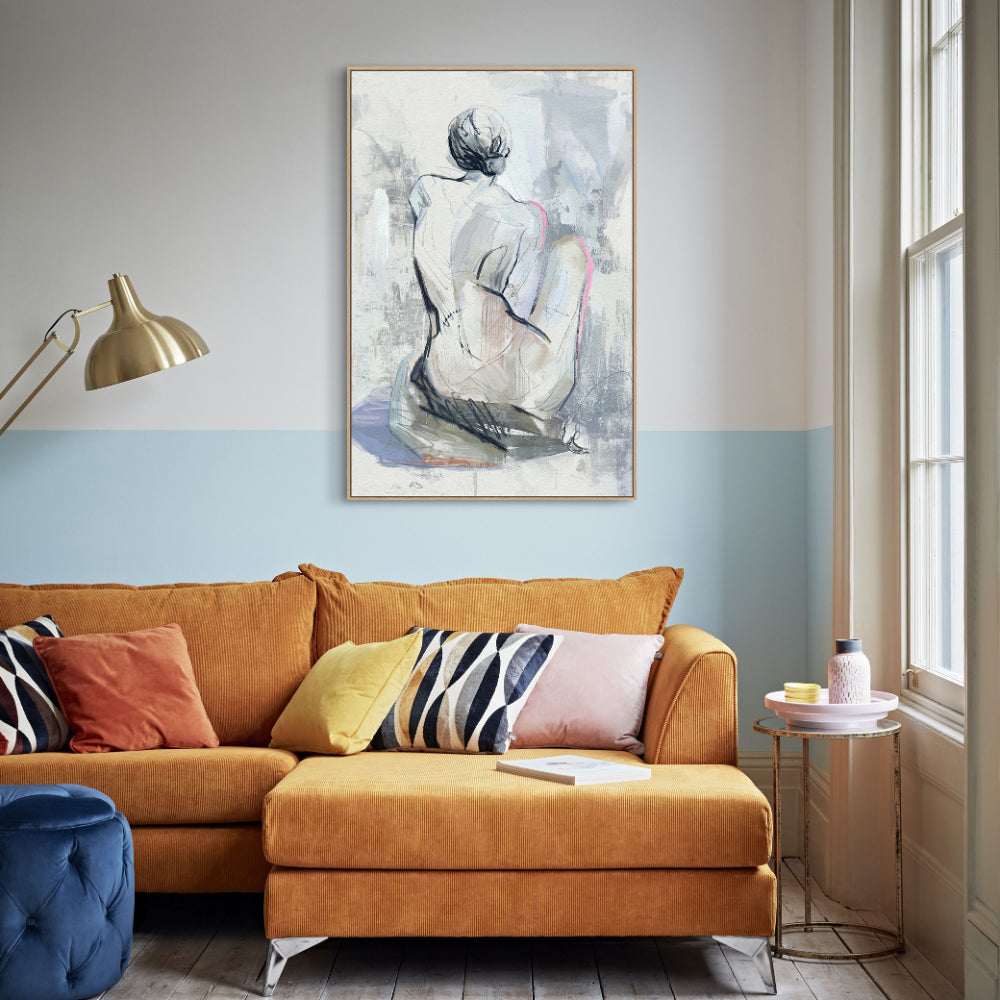Ethereal Reflection Minimalist Figurative Canvas Wall Art