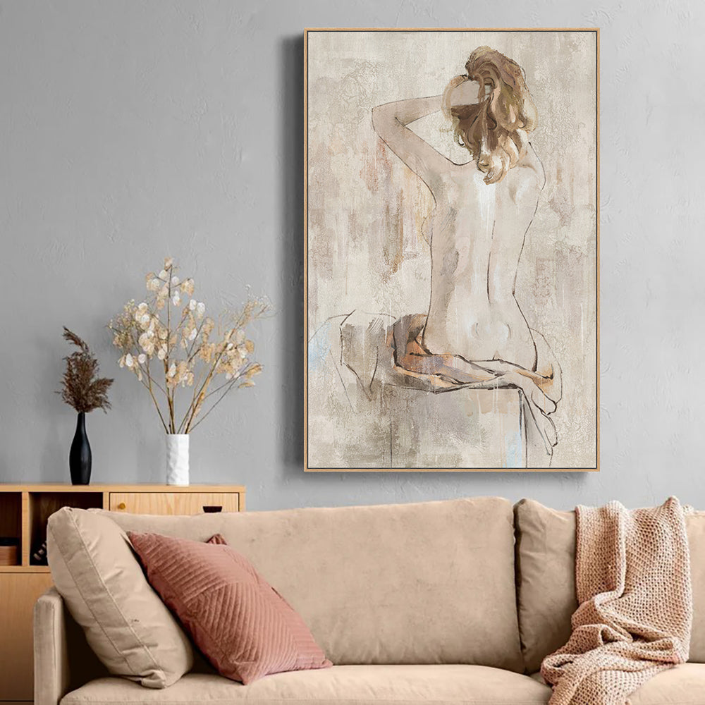 Graceful Silhouette Modern Minimalist Figurative Canvas Wall Art