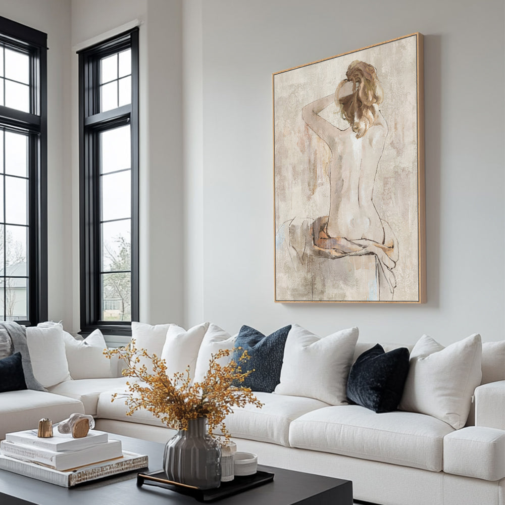 Graceful Silhouette Modern Minimalist Figurative Canvas Wall Art