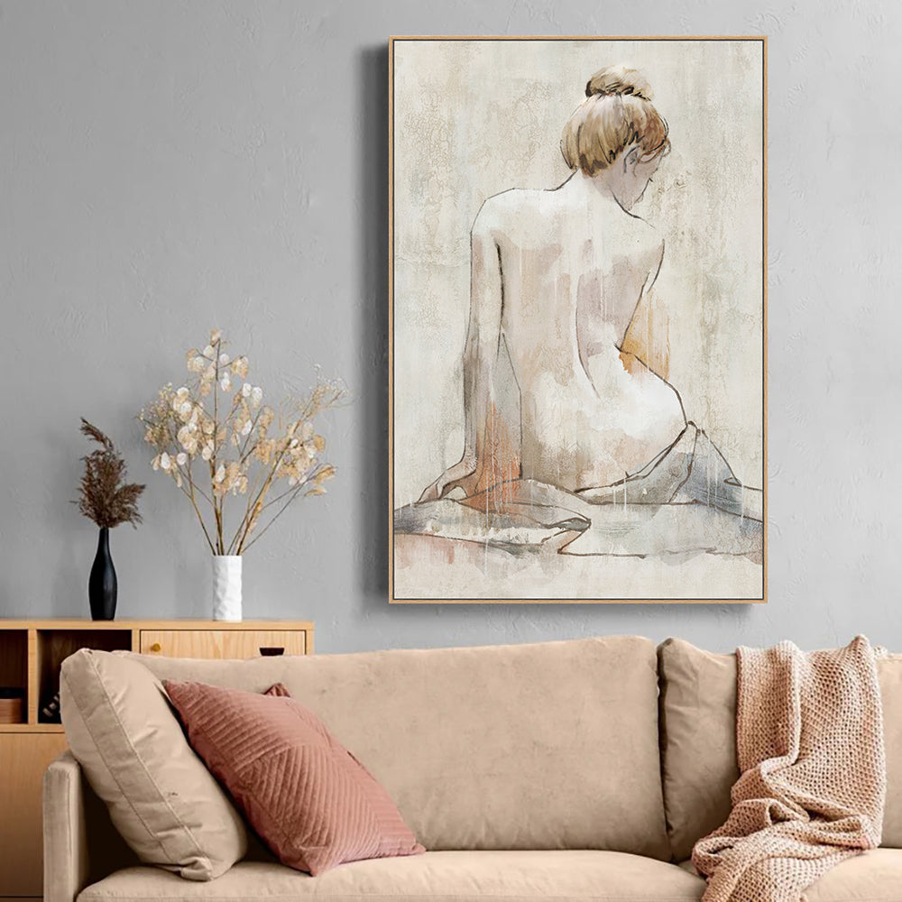 Ethereal Beauty Minimalist Figurative Canvas Wall Art