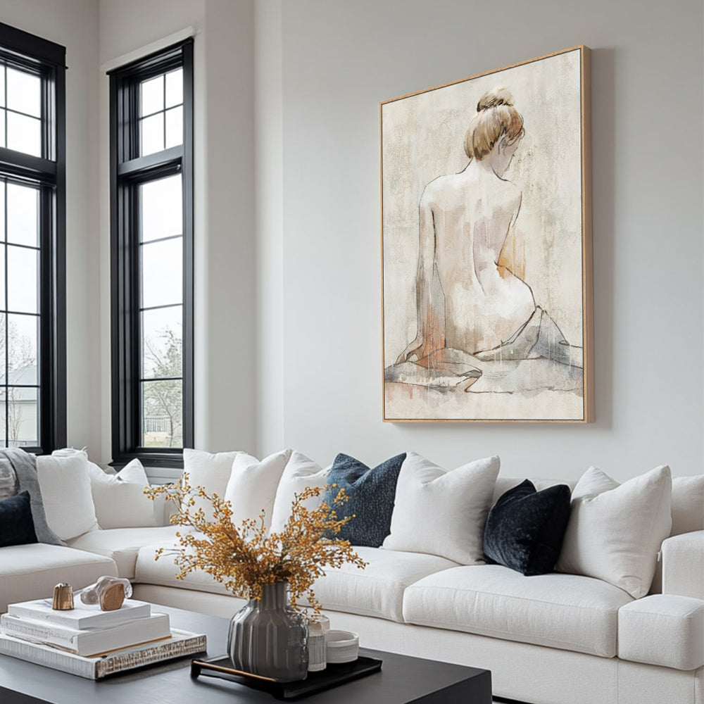 Ethereal Beauty Minimalist Figurative Canvas Wall Art