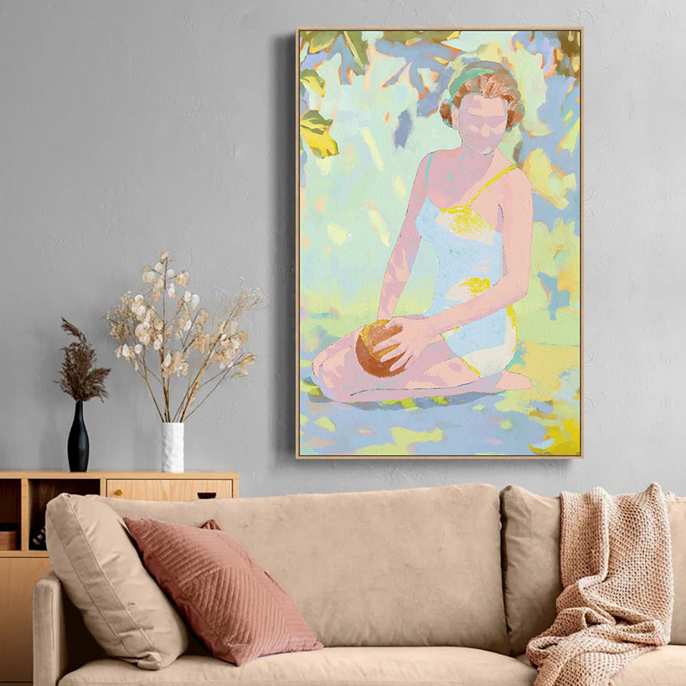 Pastel Summer Vibes Vintage-Inspired Canvas Wall Art