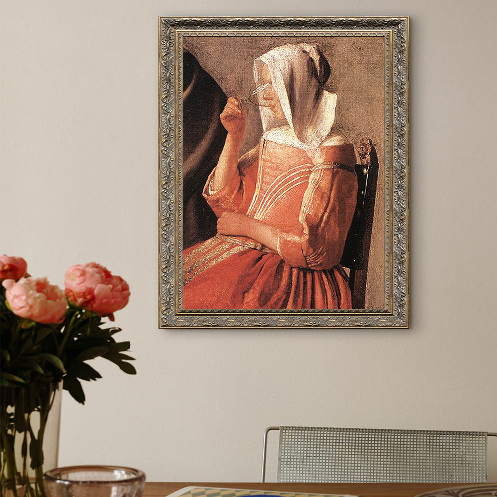 The Girl With The Pearl Necklace By Johannes Vermeer