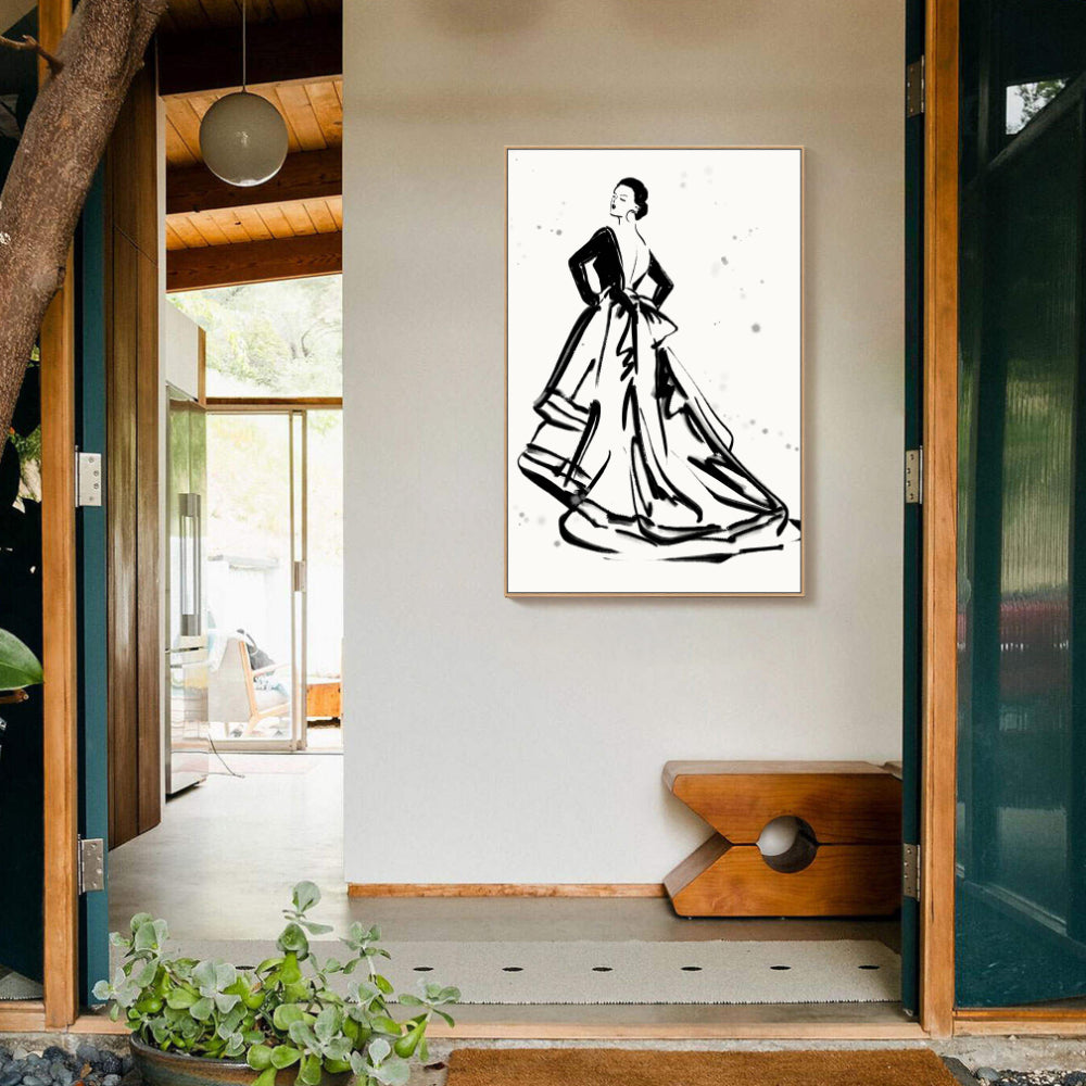 Timeless Fashion Sketch Canvas Wall Art