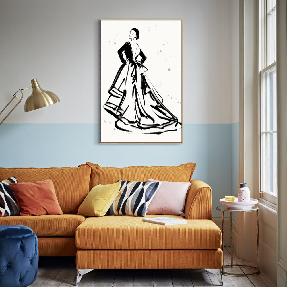 Timeless Fashion Sketch Canvas Wall Art