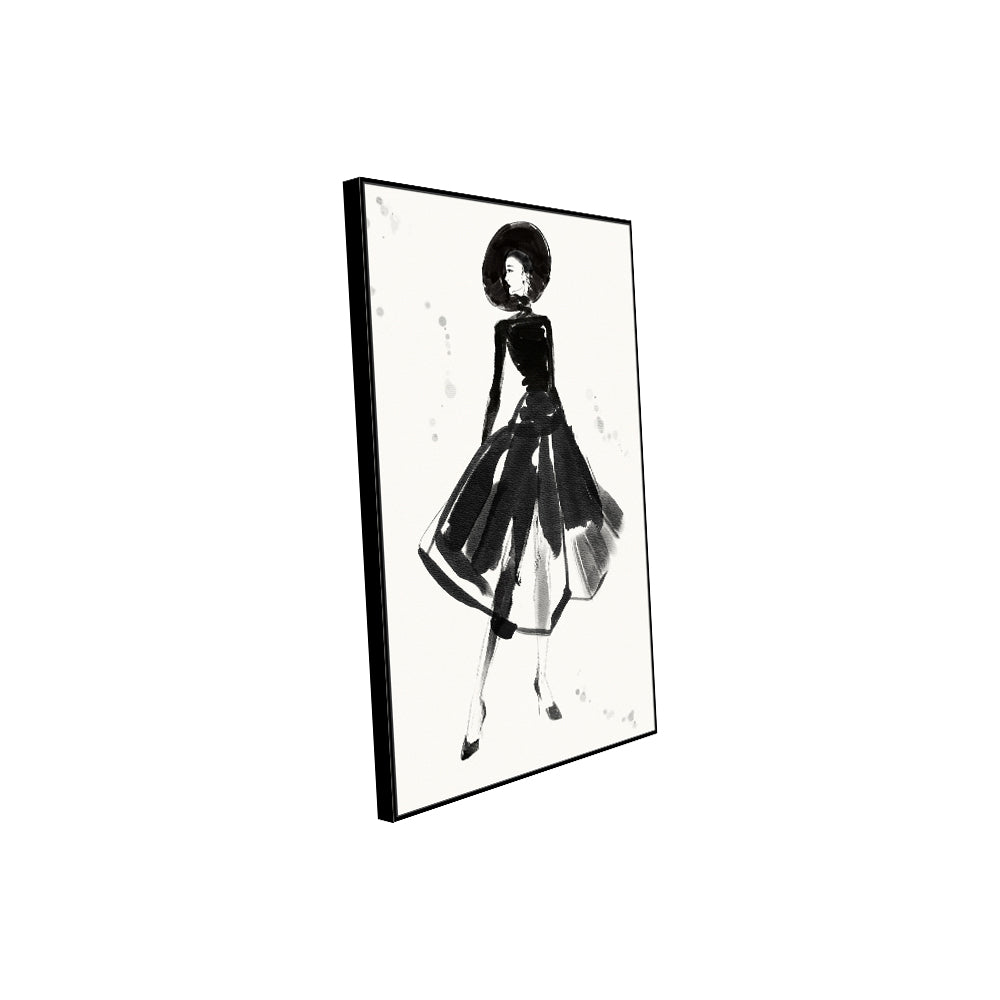 Chic Vintage Fashion Illustration Canvas Wall Art