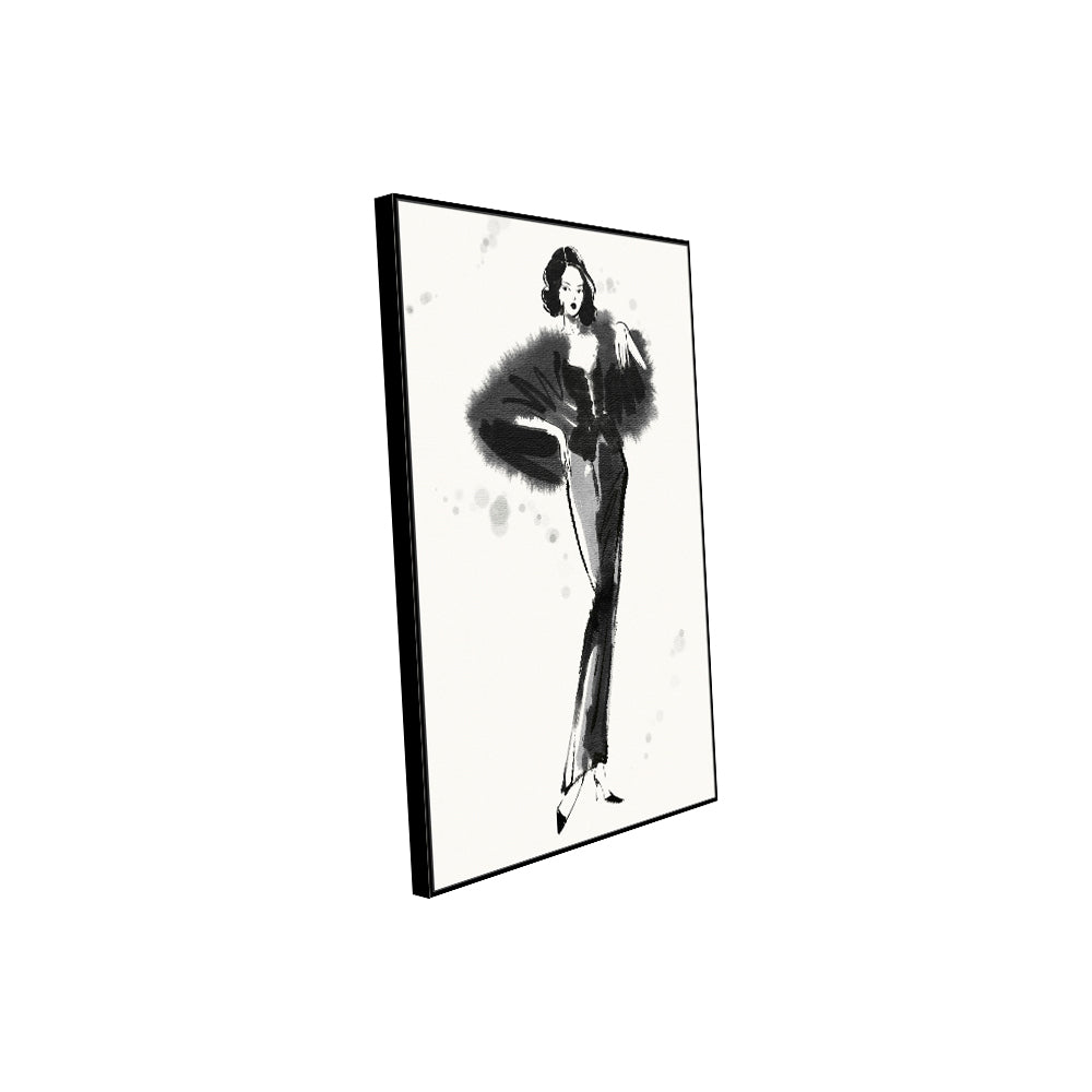 Elegant Fashion Icon Illustration Canvas Wall Art