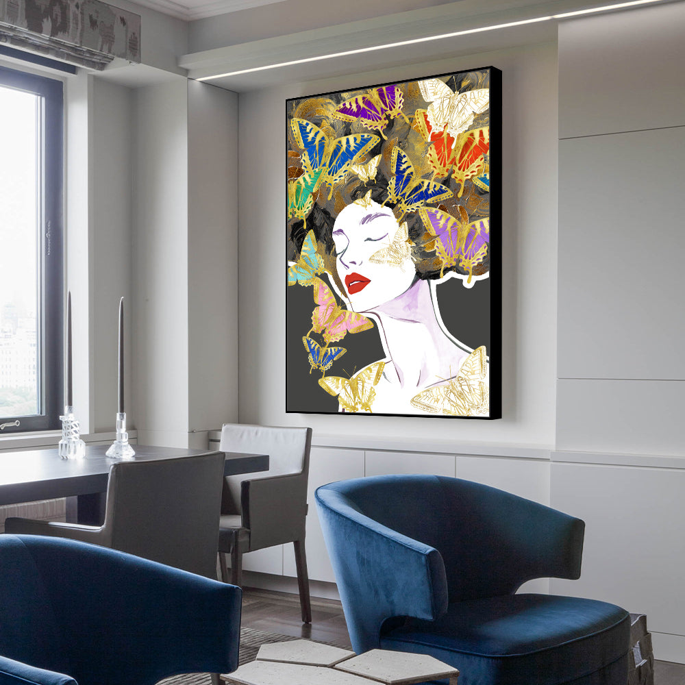 Butterfly Dreams And Whimsical Beauty Canvas Wall Art