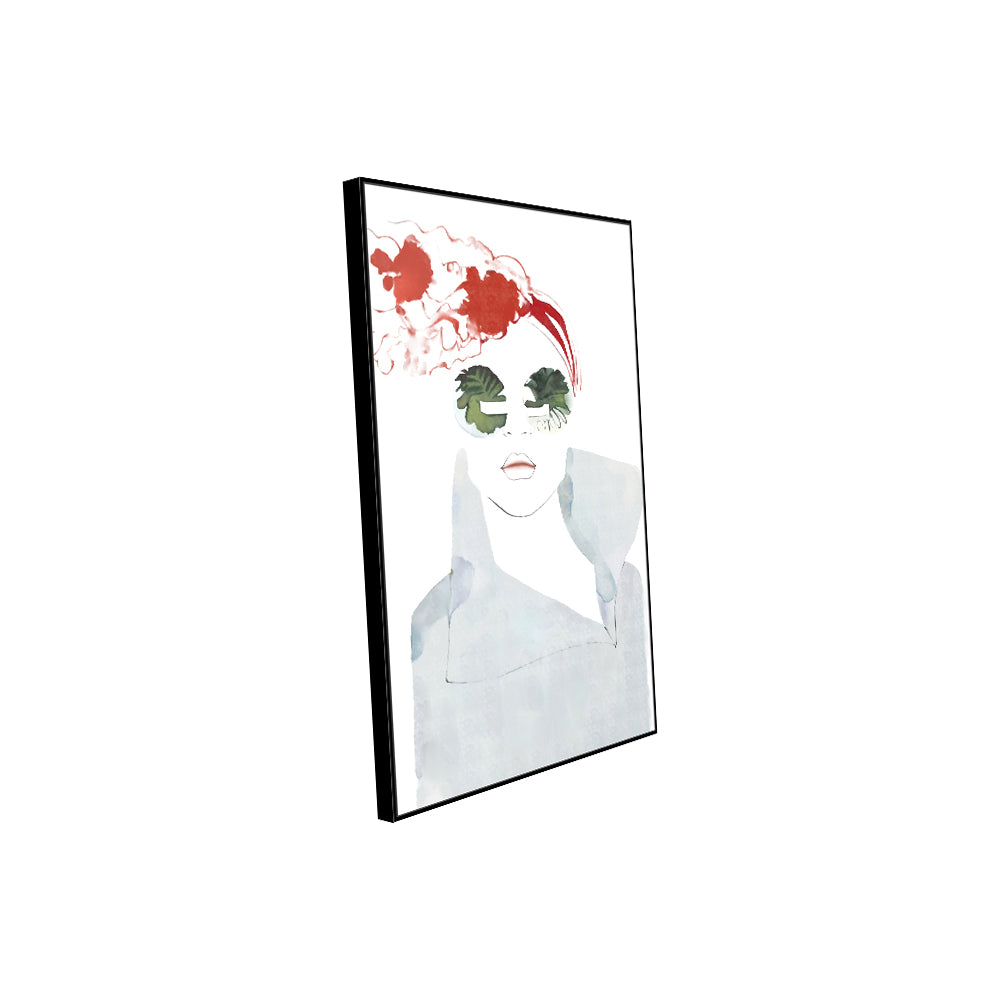 Chic Minimalist Woman Portrait Canvas Wall Art