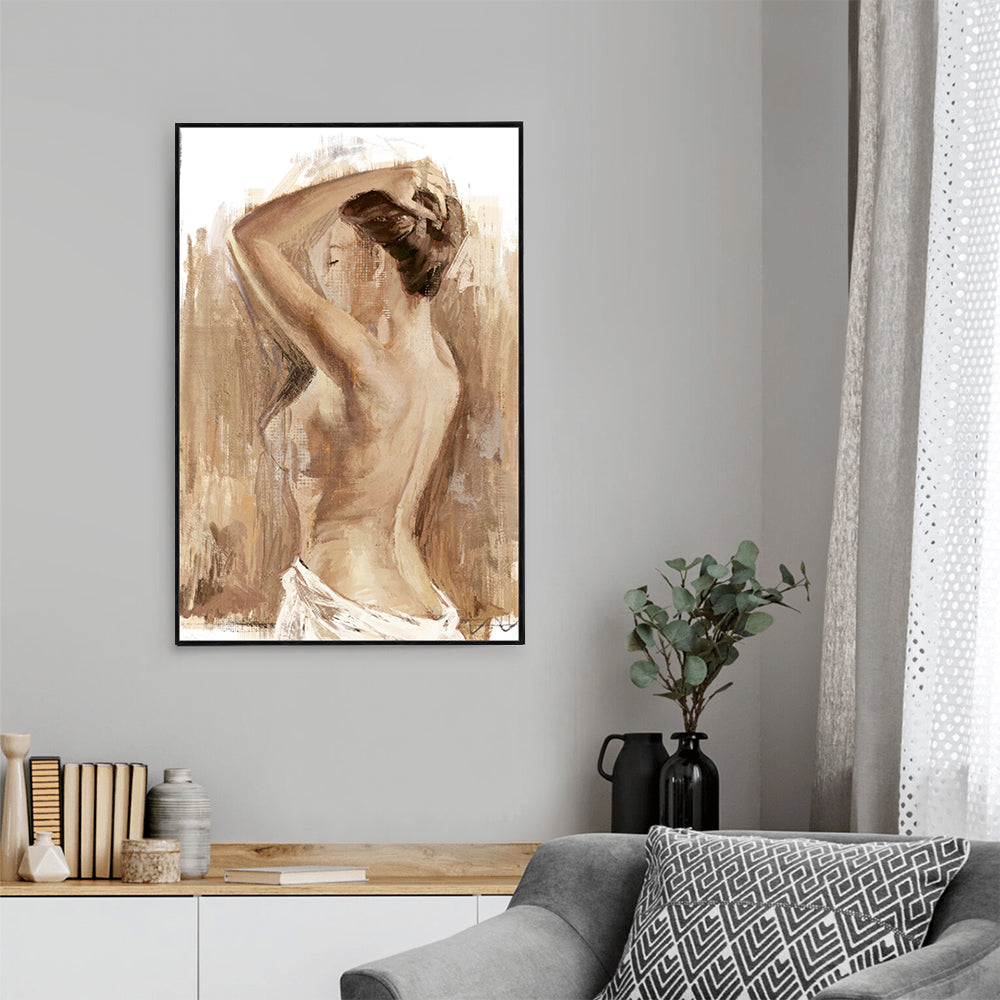 Elegant Nude Canvas Wall Art