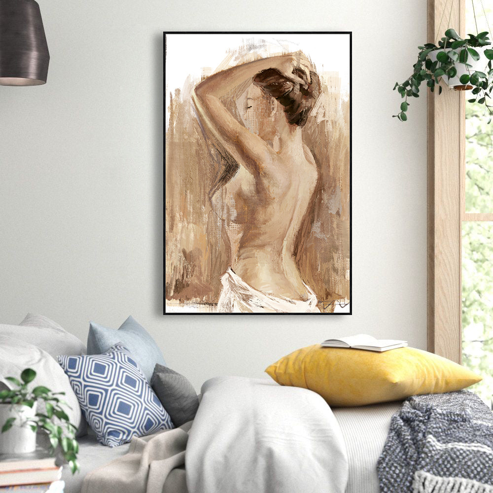 Elegant Nude Canvas Wall Art