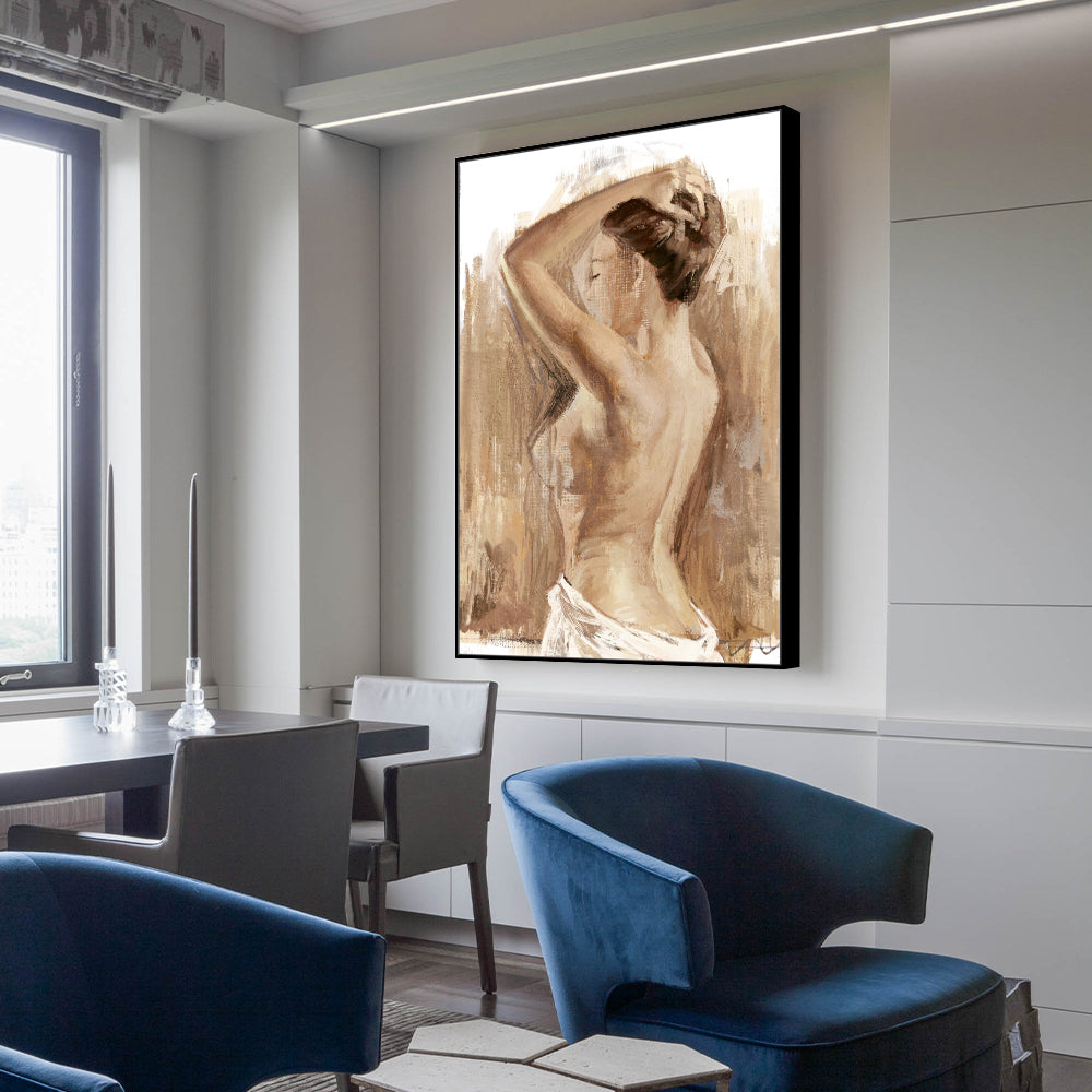 Elegant Nude Canvas Wall Art