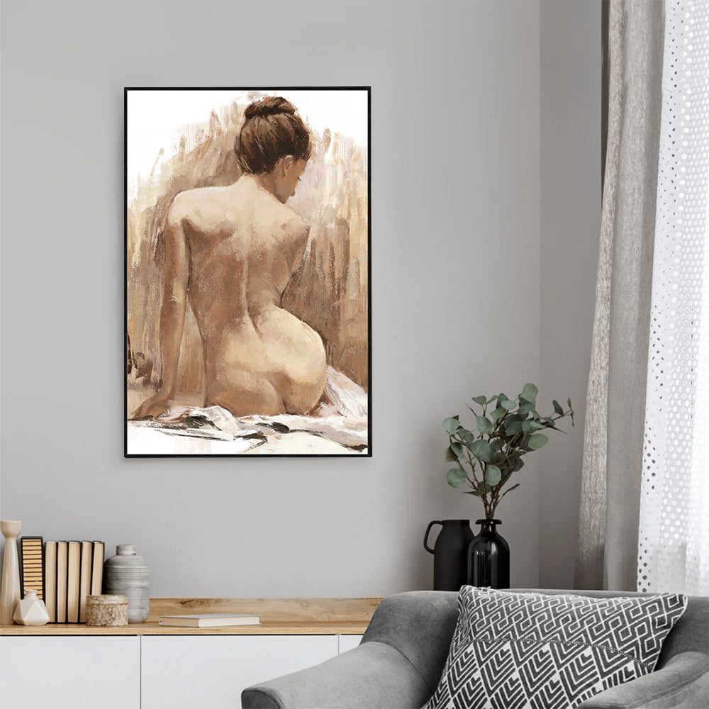 Timeless Elegance - Nude Canvas Wall Art