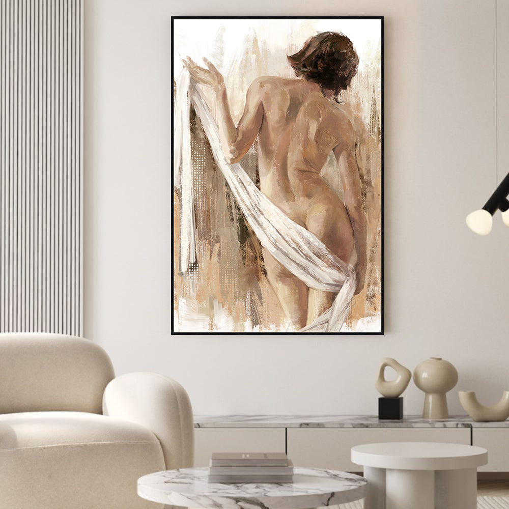 Graceful Nude Silhouette Canvas Wall Art