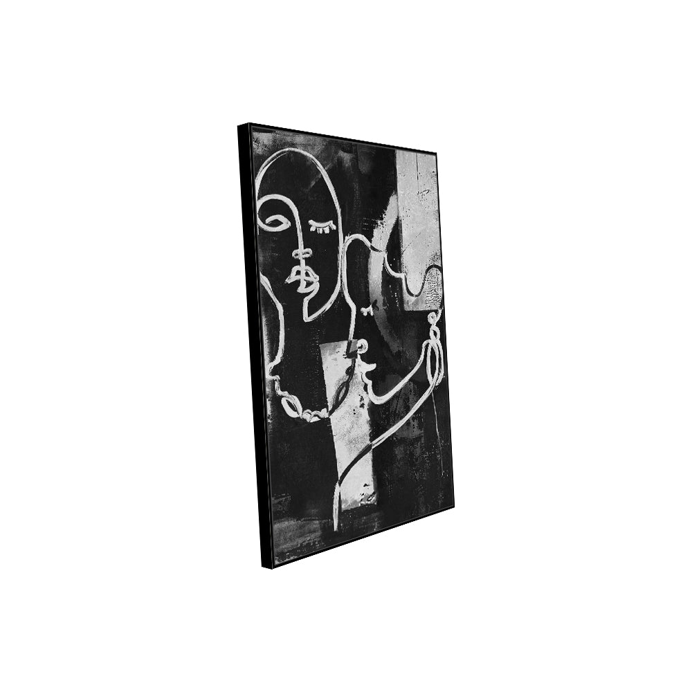 Abstract Monochrome Expression Canvas Wall Art
