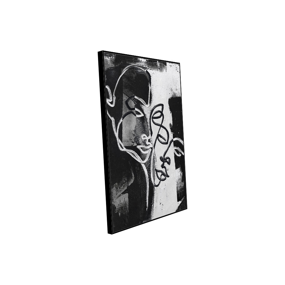 Dual Essence Black and White Canvas Wall Art