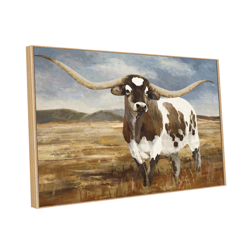 Rustic Longhorn Canvas Wall Art