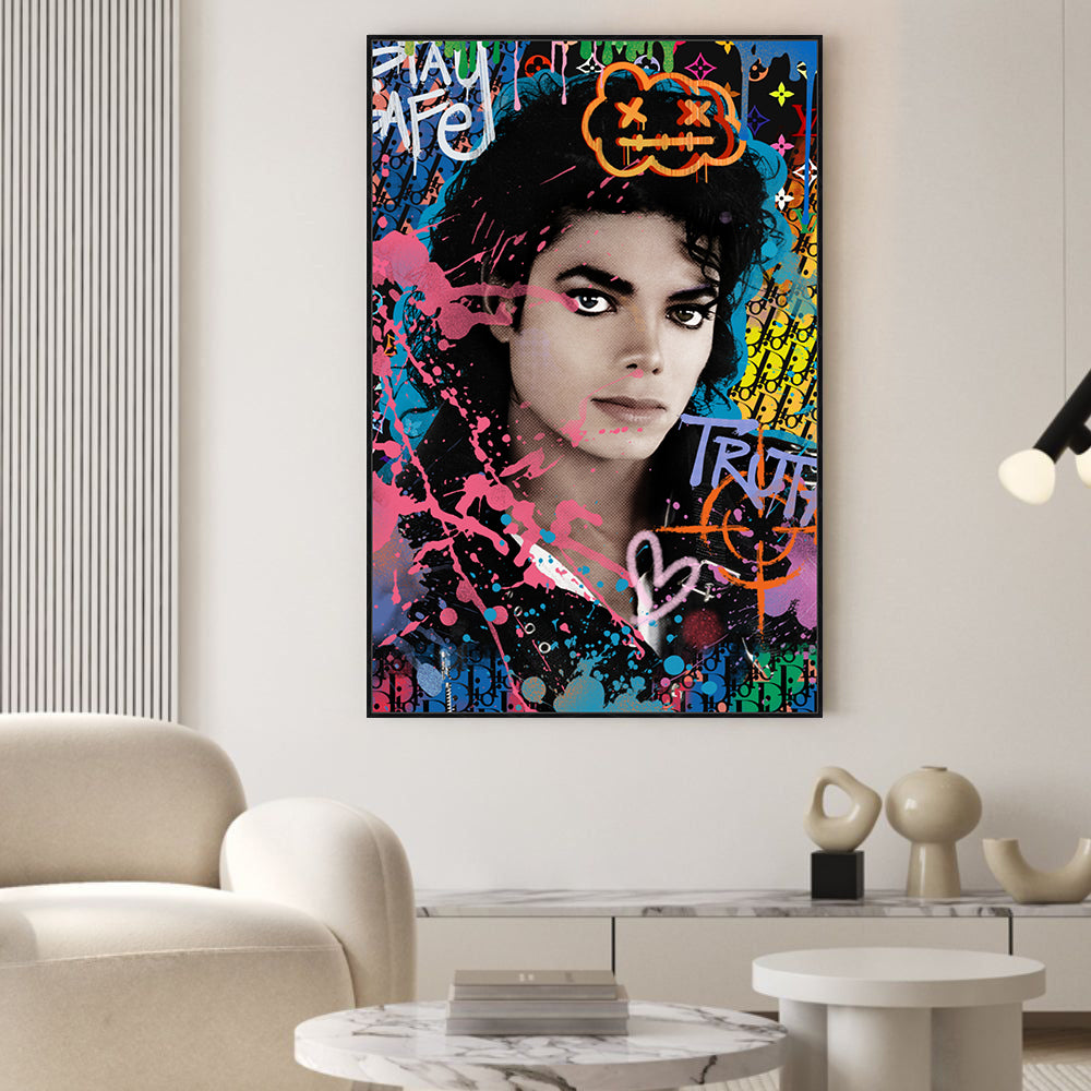 Pop Art Legend "Micheal Jackson" Canvas Wall Art