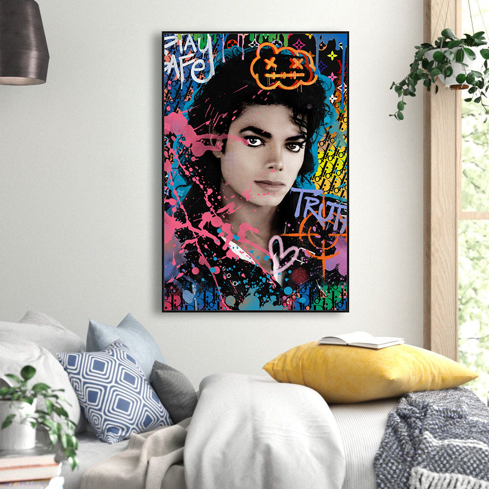 Pop Art Legend "Micheal Jackson" Canvas Wall Art