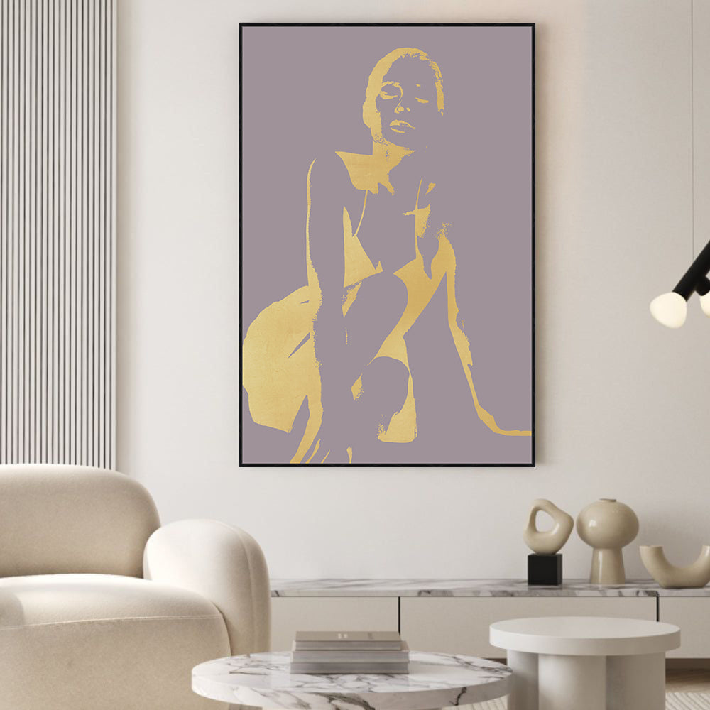 Minimalist Golden Silhouette Canvas Wall Art