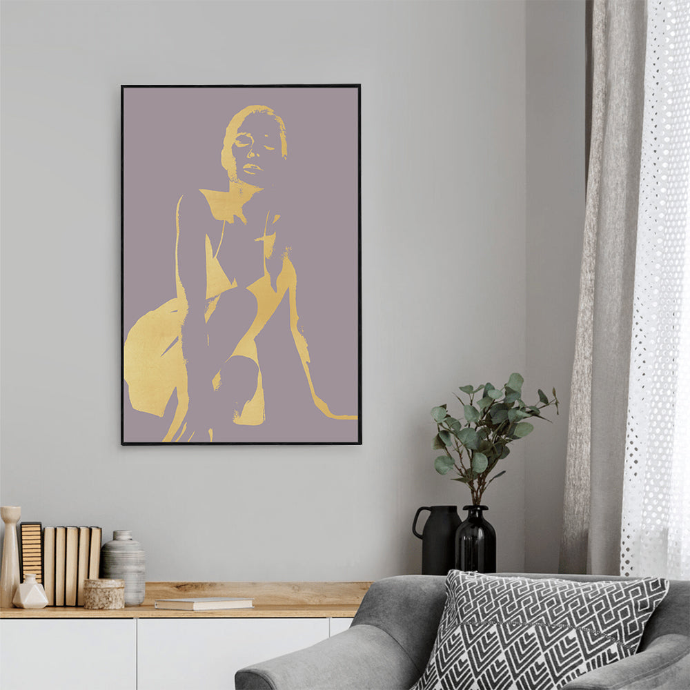 Minimalist Golden Silhouette Canvas Wall Art