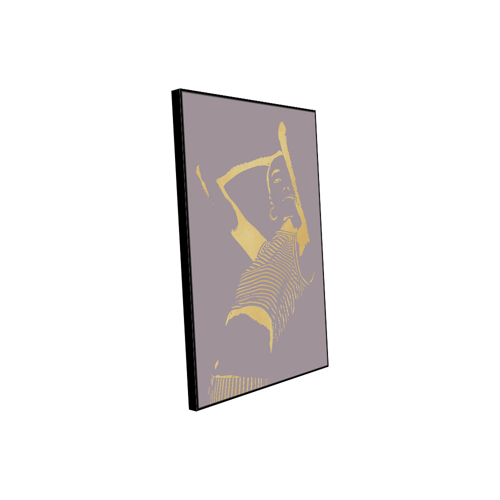 Contemporary Golden Silhouette Canvas Wall Art
