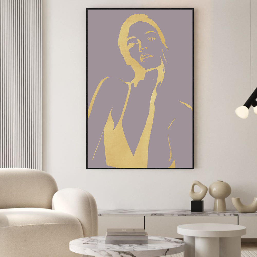 Golden Glow Silhouette Canvas Wall Art