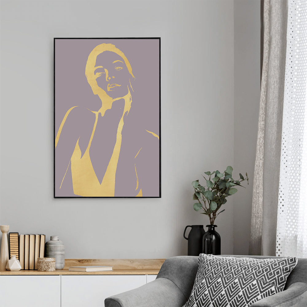 Golden Glow Silhouette Canvas Wall Art