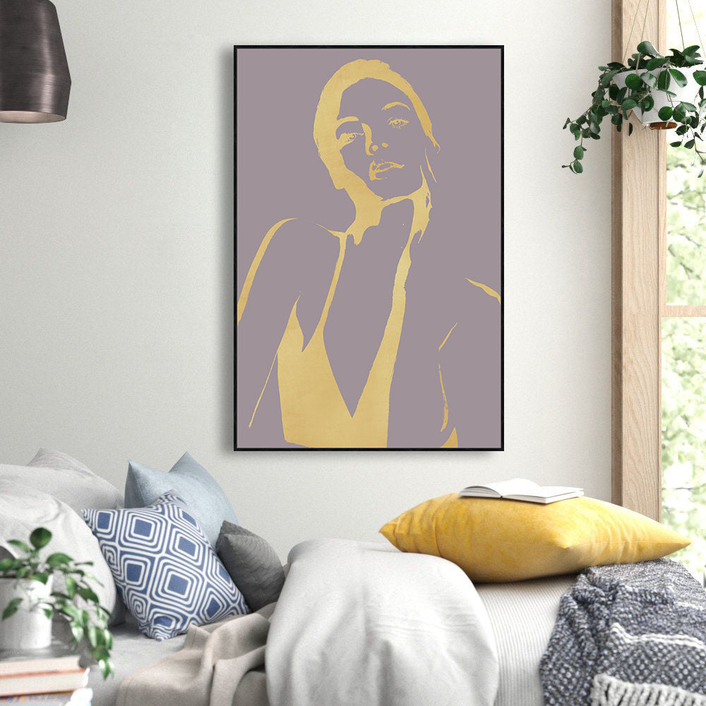 Golden Glow Silhouette Canvas Wall Art