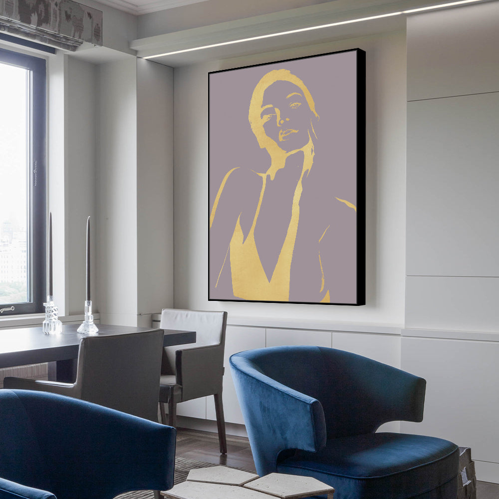 Golden Glow Silhouette Canvas Wall Art