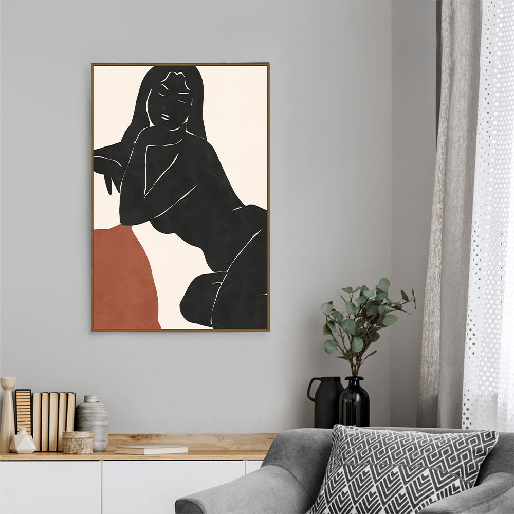 Minimalist Elegance Female Canvas Wall Art