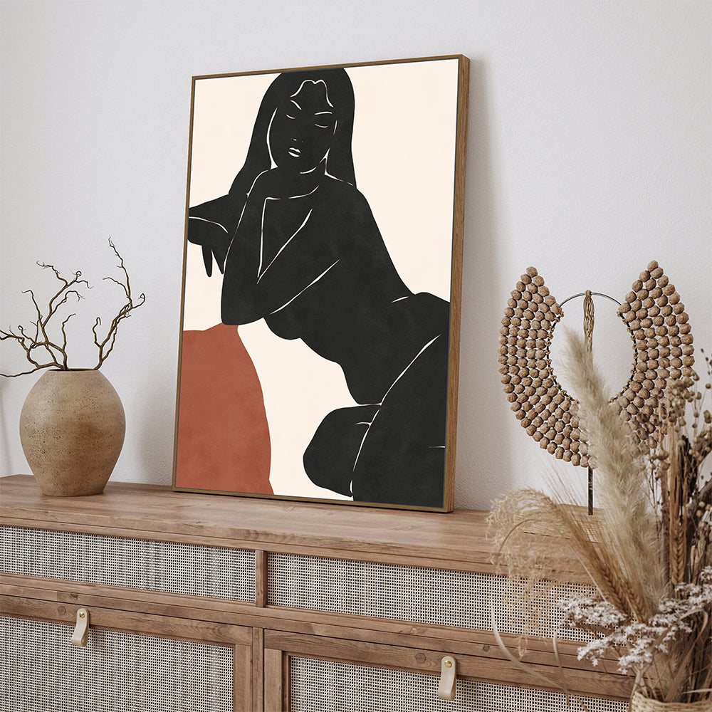 Minimalist Elegance Female Canvas Wall Art