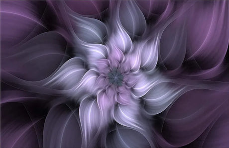 Abstract Dahlia Swirl Flower Canvas Wall Art