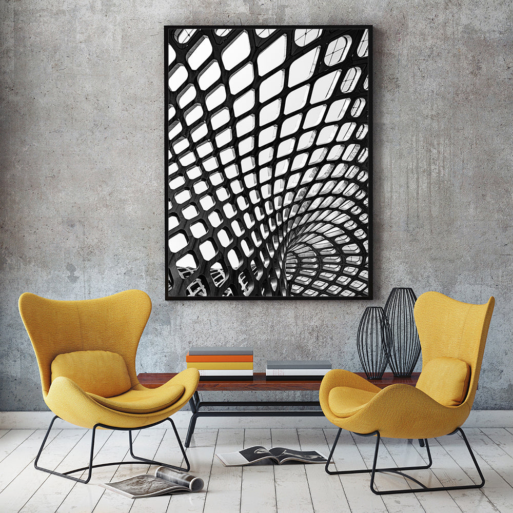 Geometric Spiral Canvas Wall Art