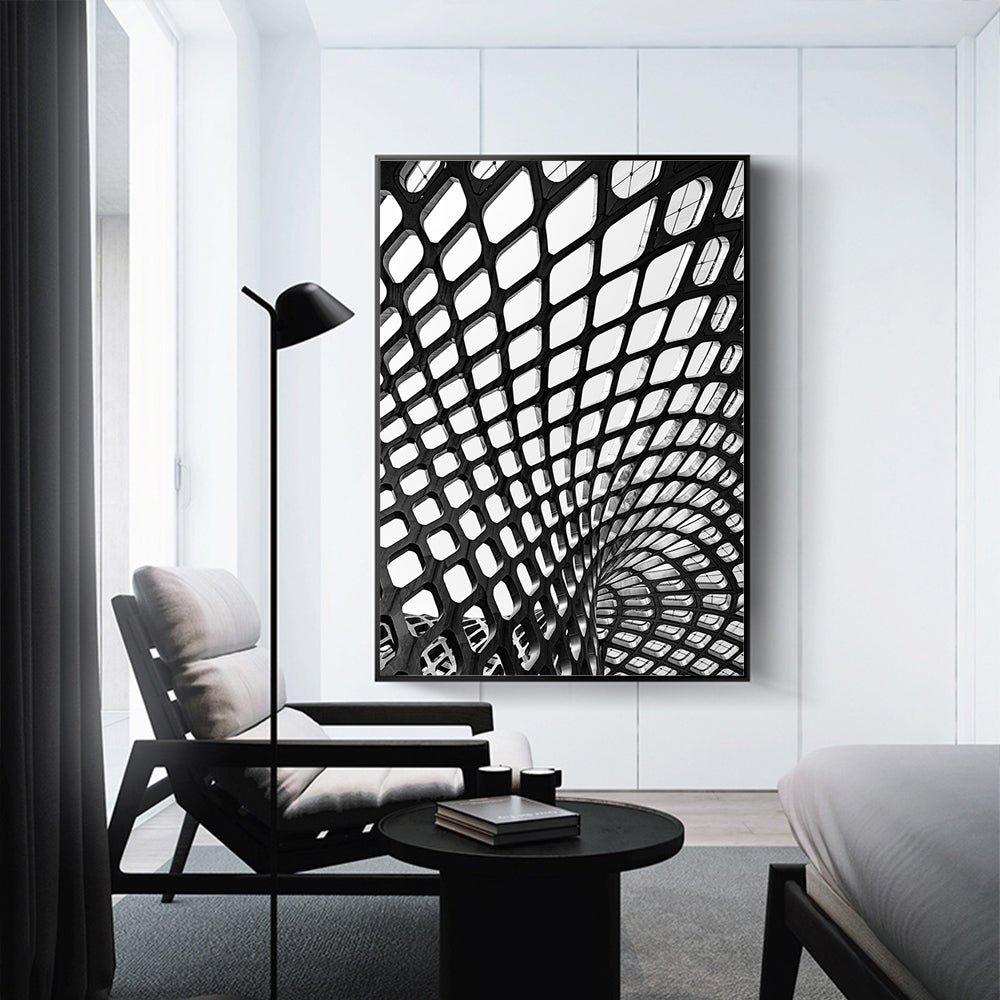 Geometric Spiral Canvas Wall Art
