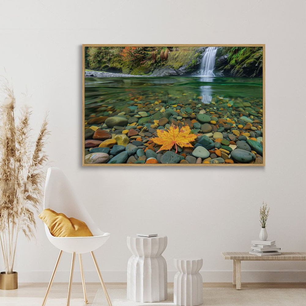 Serenity of Autumn Creek Canvas Wall Art