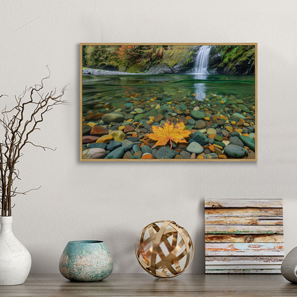 Serenity of Autumn Creek Canvas Wall Art
