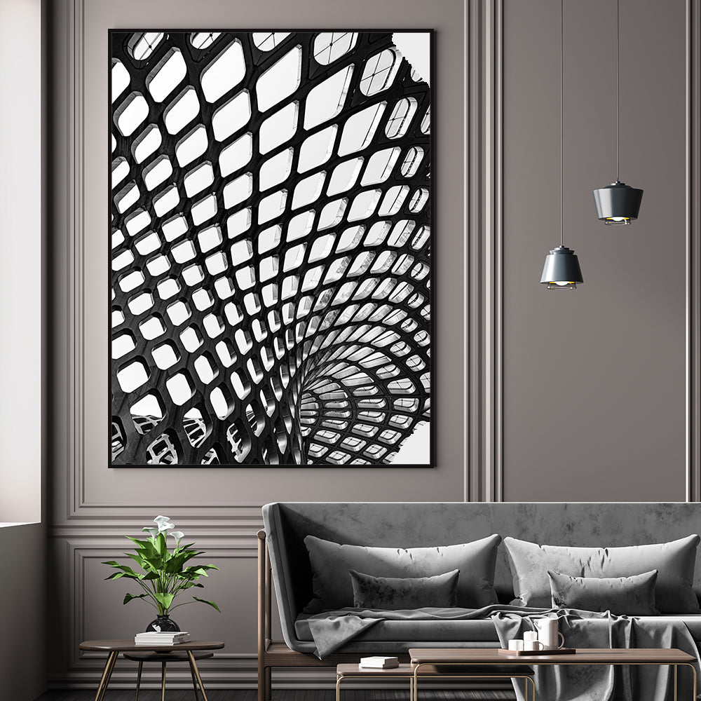 Geometric Spiral Canvas Wall Art