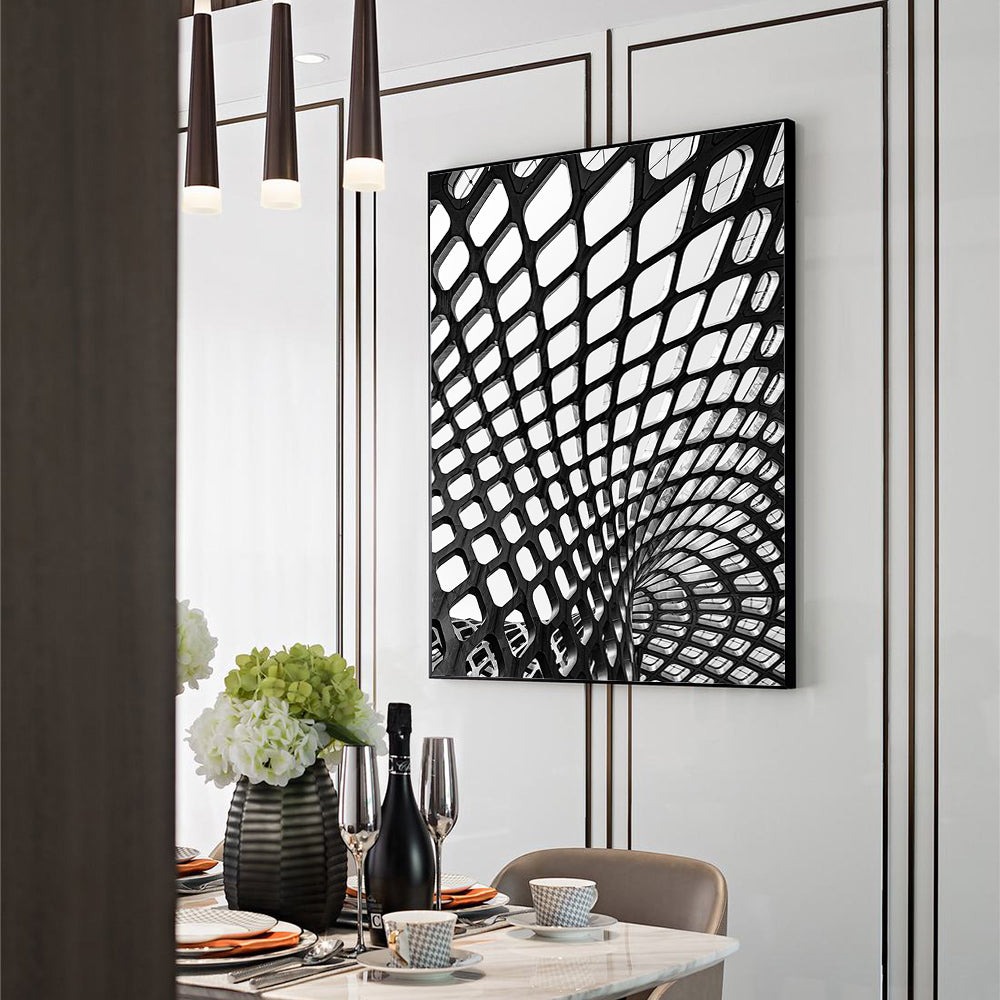 Geometric Spiral Canvas Wall Art