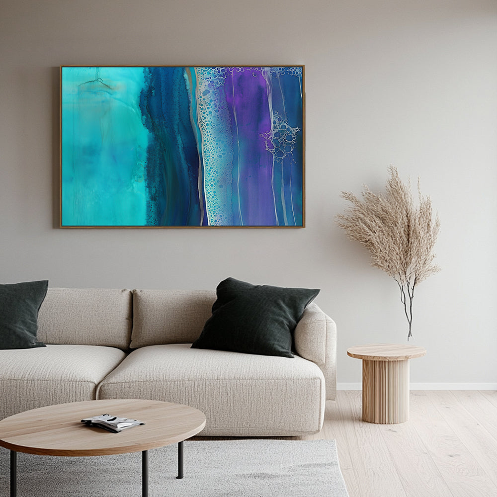 Abstract Ocean Hues Canvas Wall Art