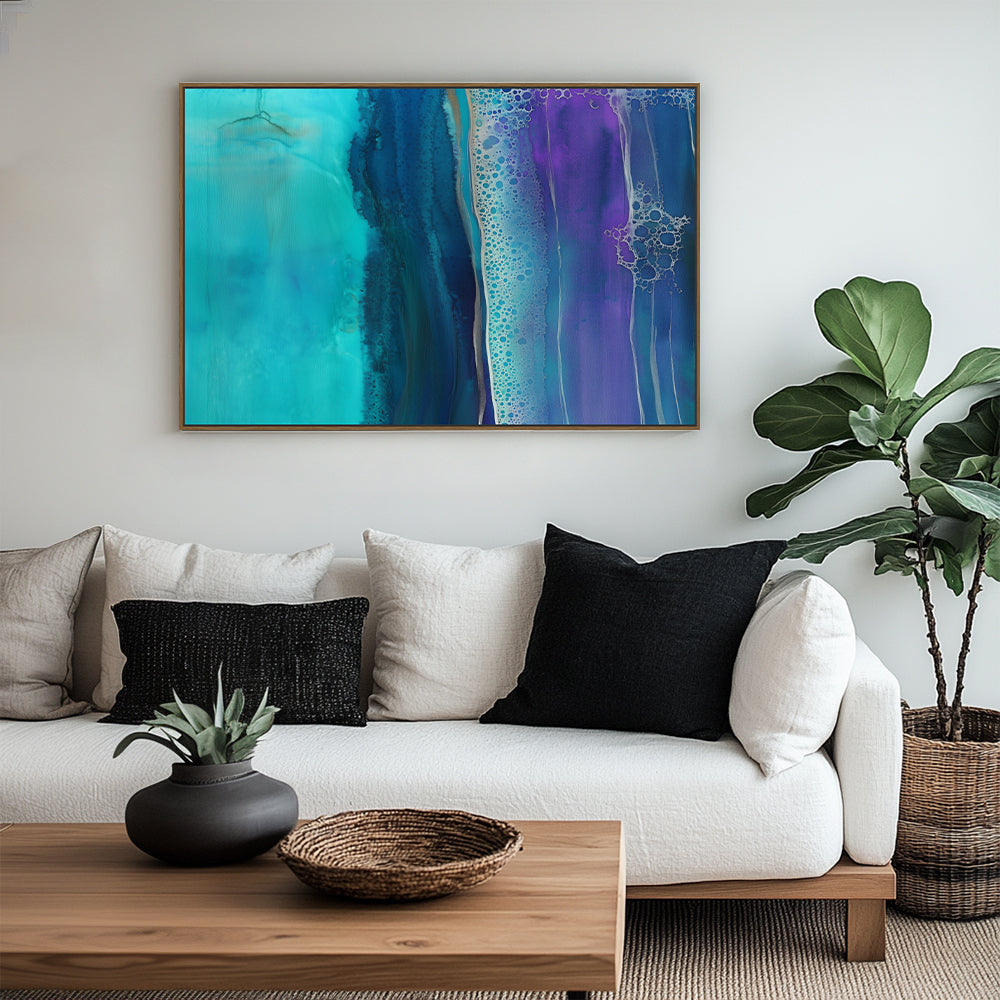 Abstract Ocean Hues Canvas Wall Art