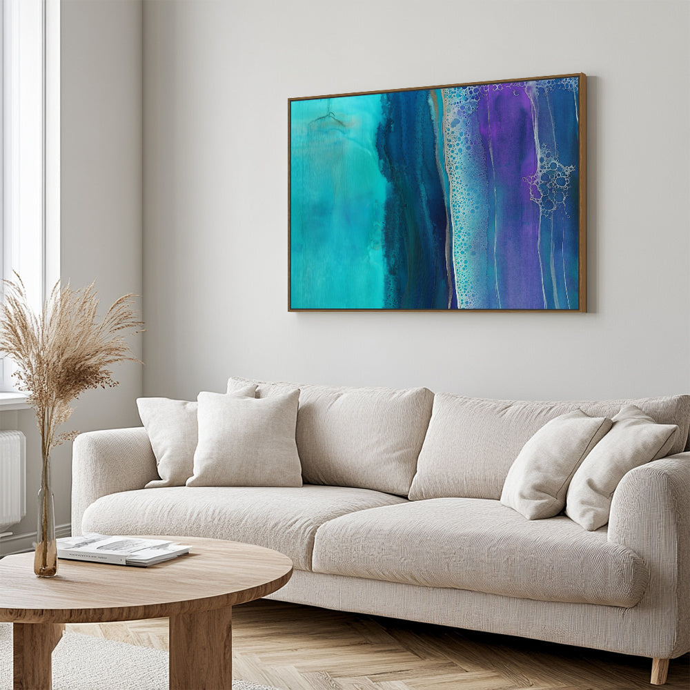 Abstract Ocean Hues Canvas Wall Art