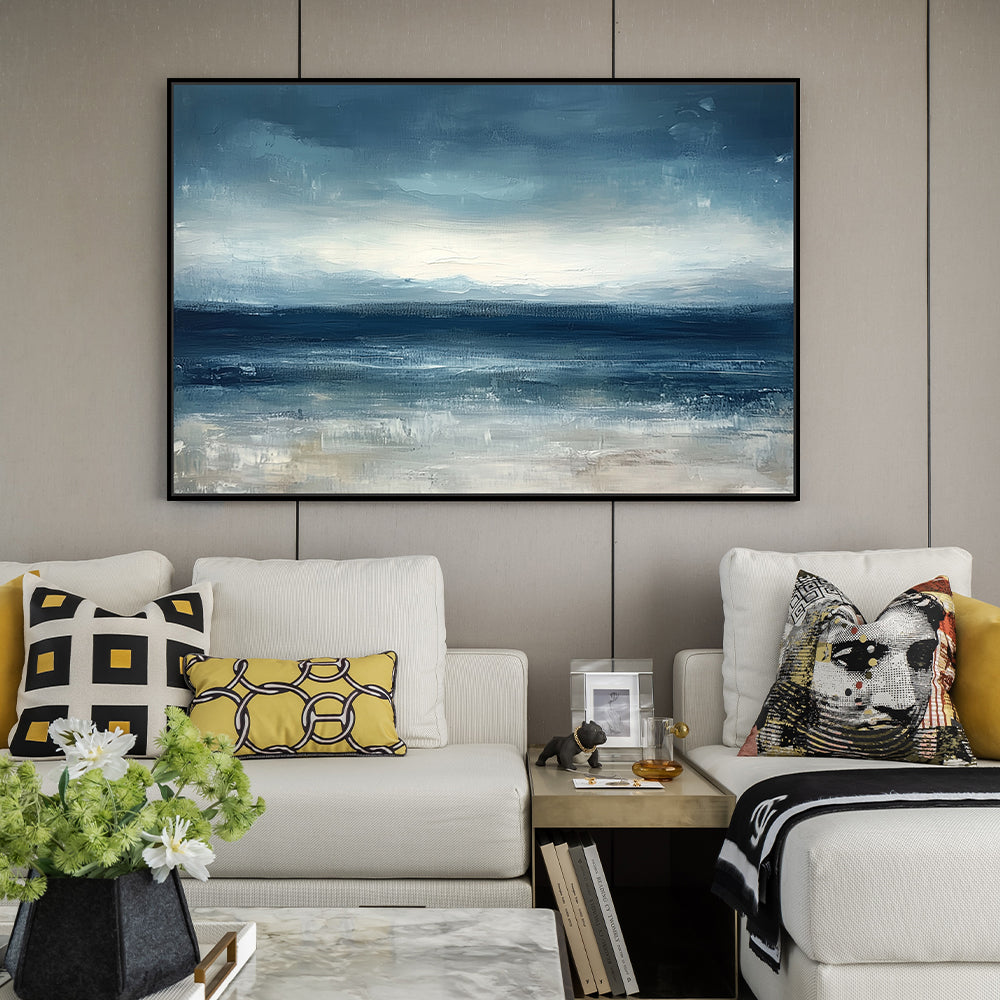 Tranquil Ocean Horizon Canvas Wall Art