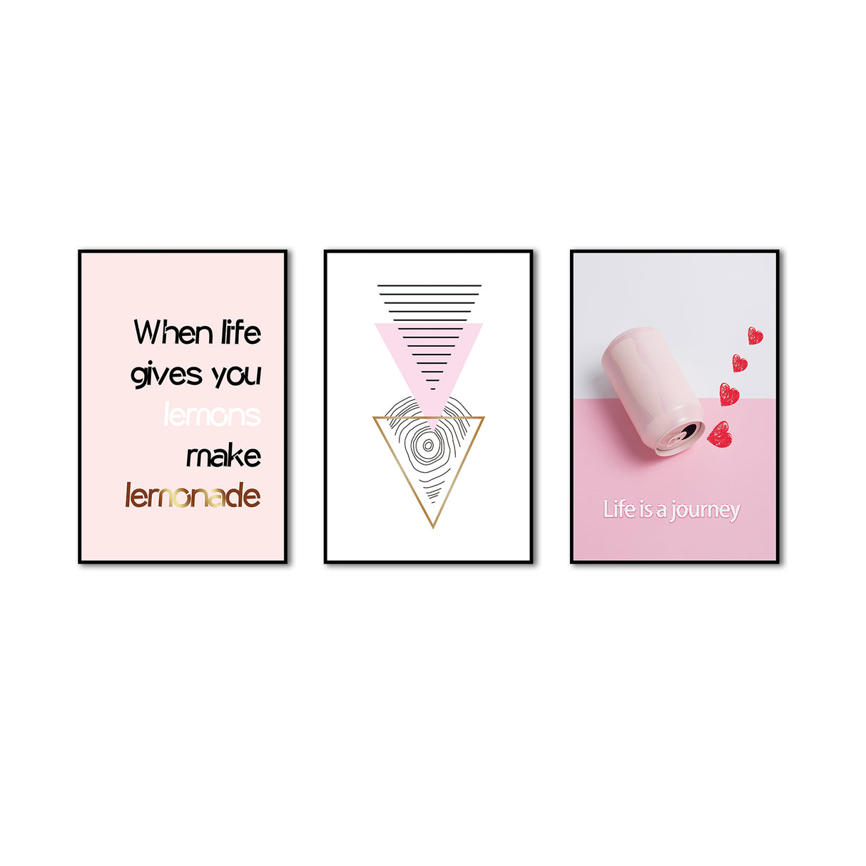 Modern Inspirational 3-Piece Canvas Wall Art Set