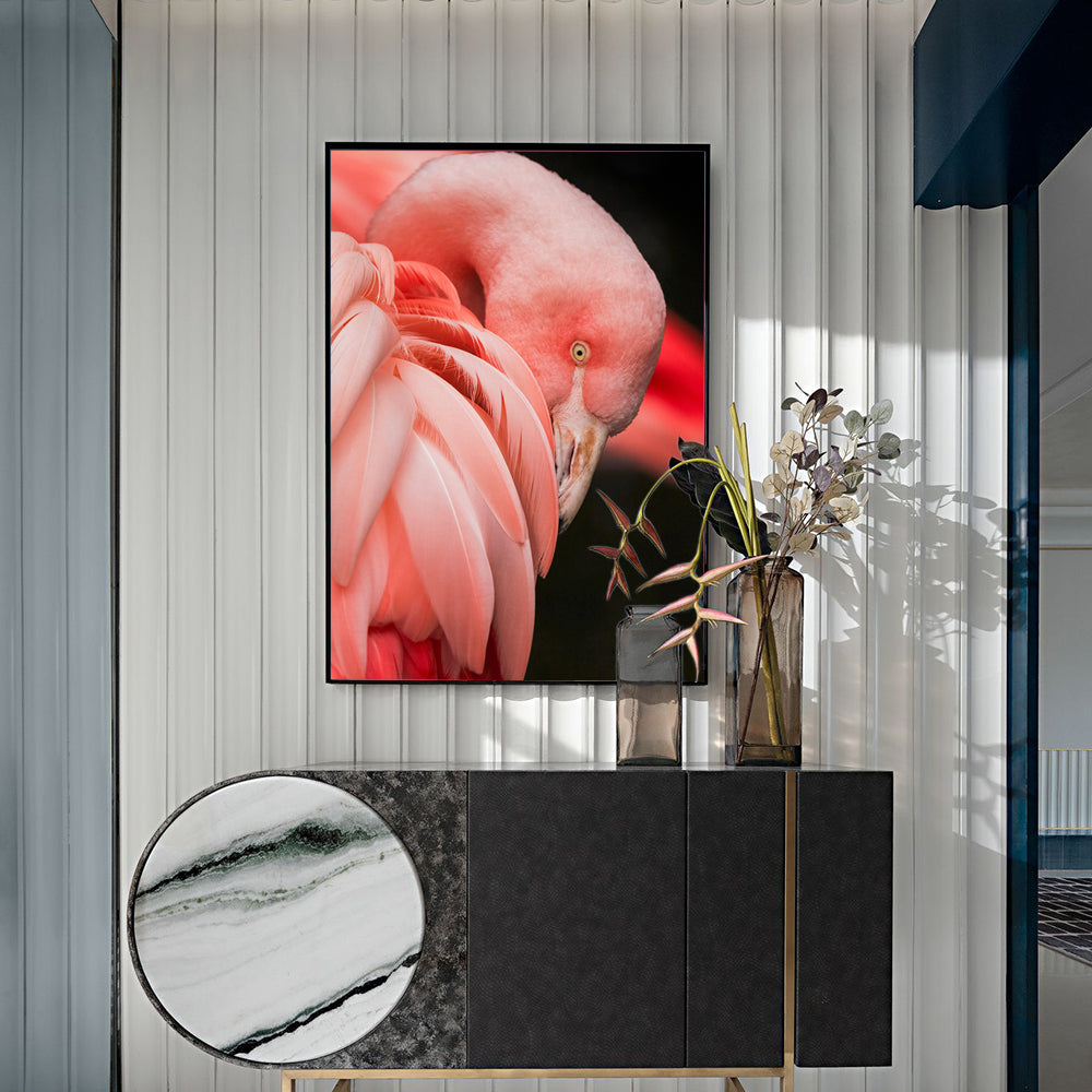 Graceful Flamingo - Vibrant Bird Canvas Wall Art