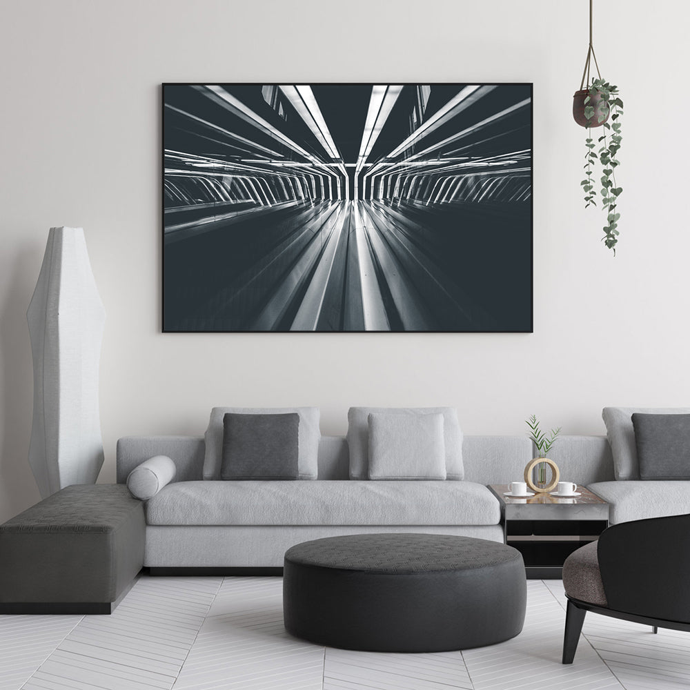 Futuristic Tunnel Canvas Wall Art