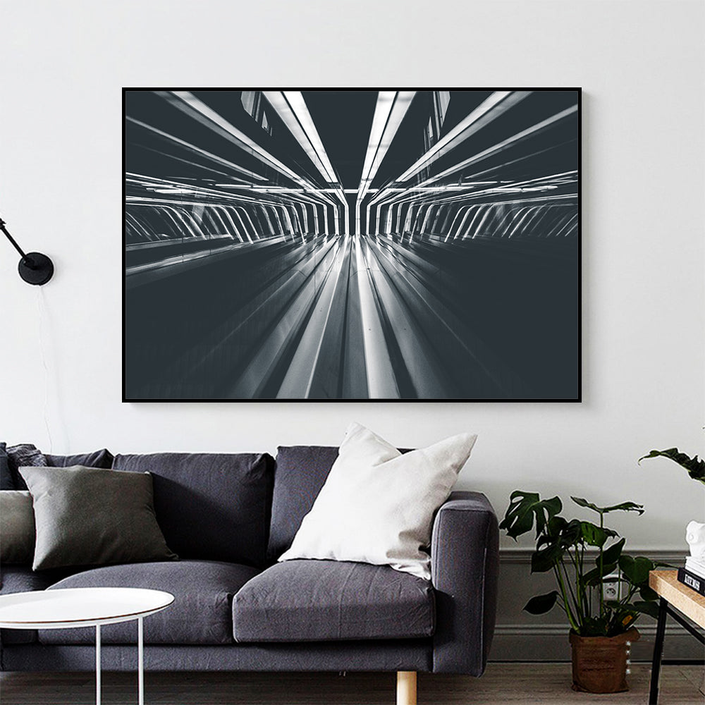 Futuristic Tunnel Canvas Wall Art